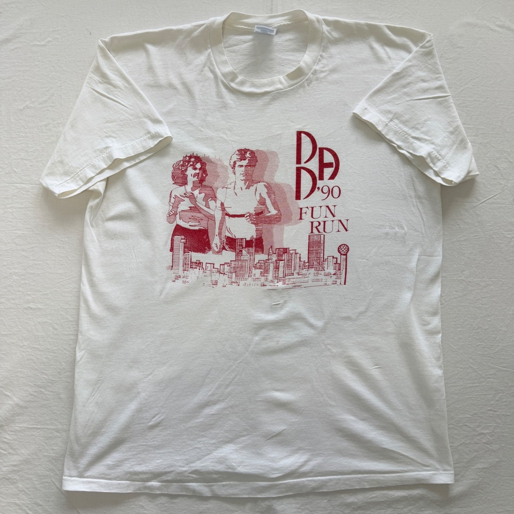 Vintage 1990 Hoechst Pharmaceuticals Fun Run T Shirt XL Made USA Single Stitch